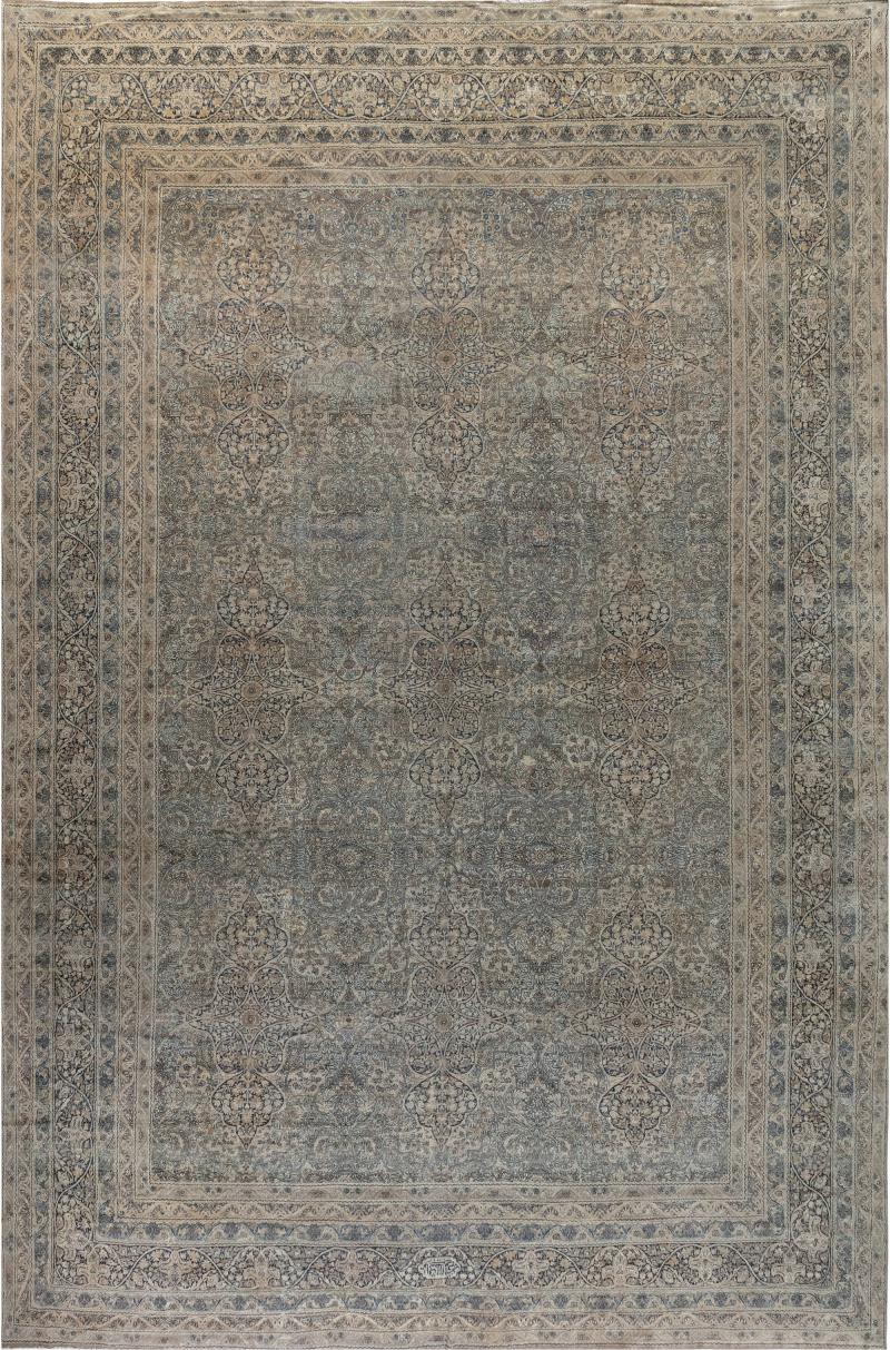 Large 19th Century Persian Kirman Handmade Wool Rug