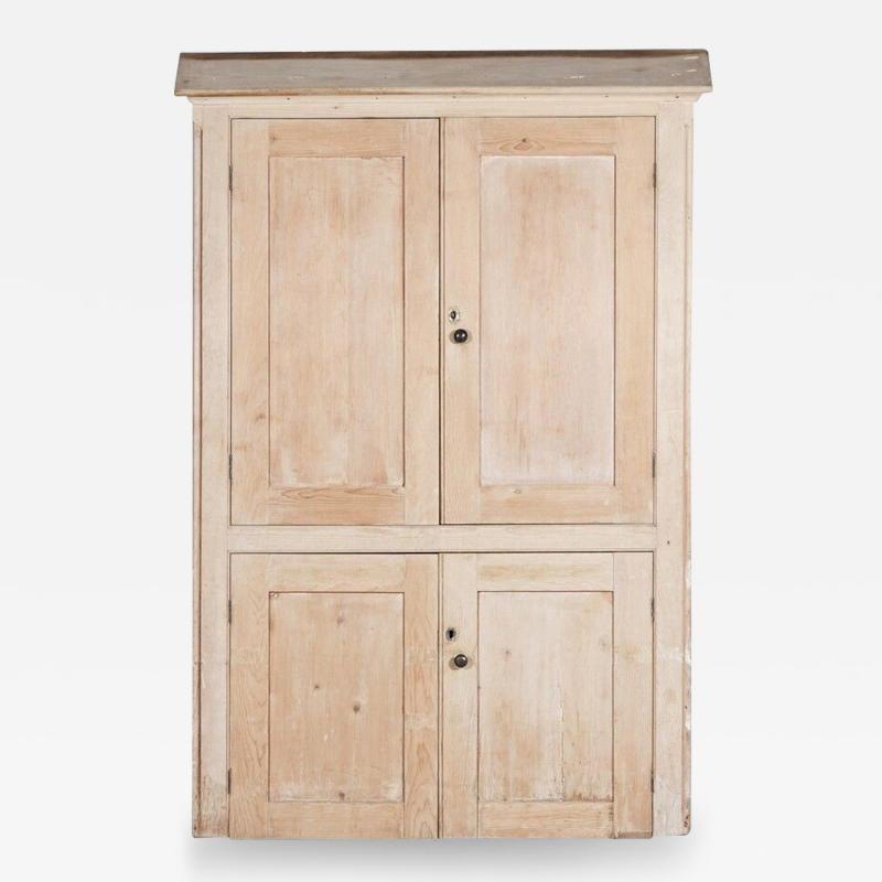 Large 19thC English Estate Made Pine Housekeepers Cupboard