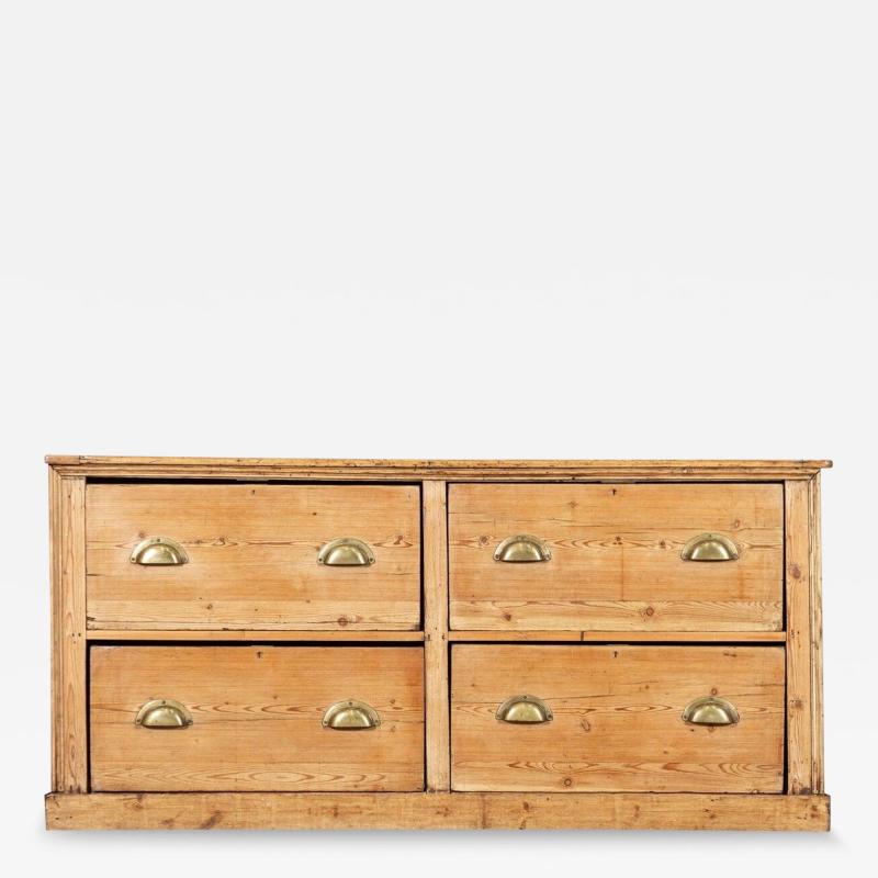 Large 19thC English Pine Counter Drawers