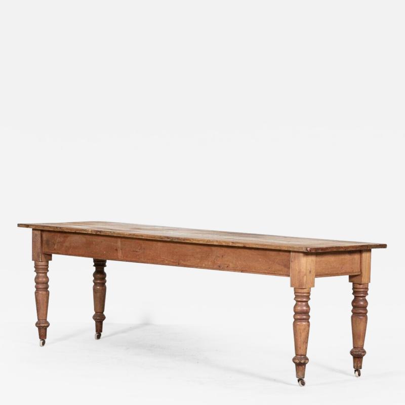 Large 19thC English Pine Farmhouse Table