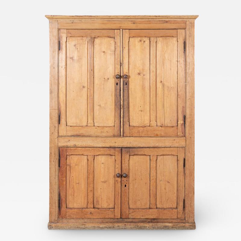 Large 19thC English Pine Housekeepers Cupboard