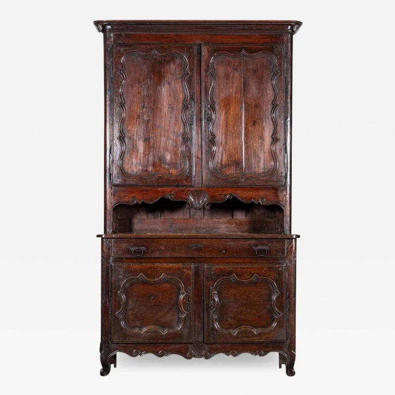 Large 19thC French Oak Chestnut Buffet Deux Corps