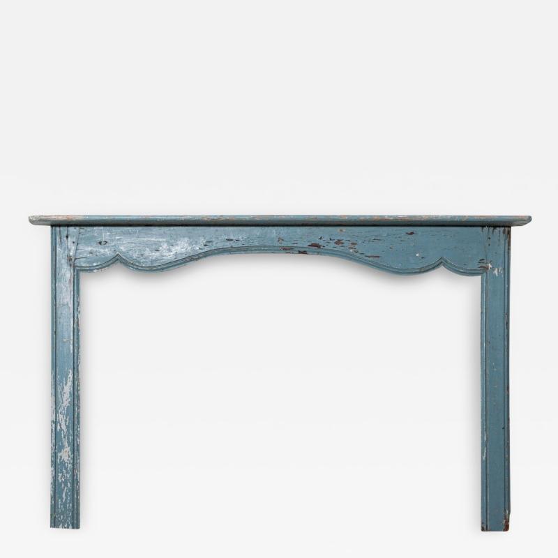 Large 19thC Swedish Painted Pine Fire Surround