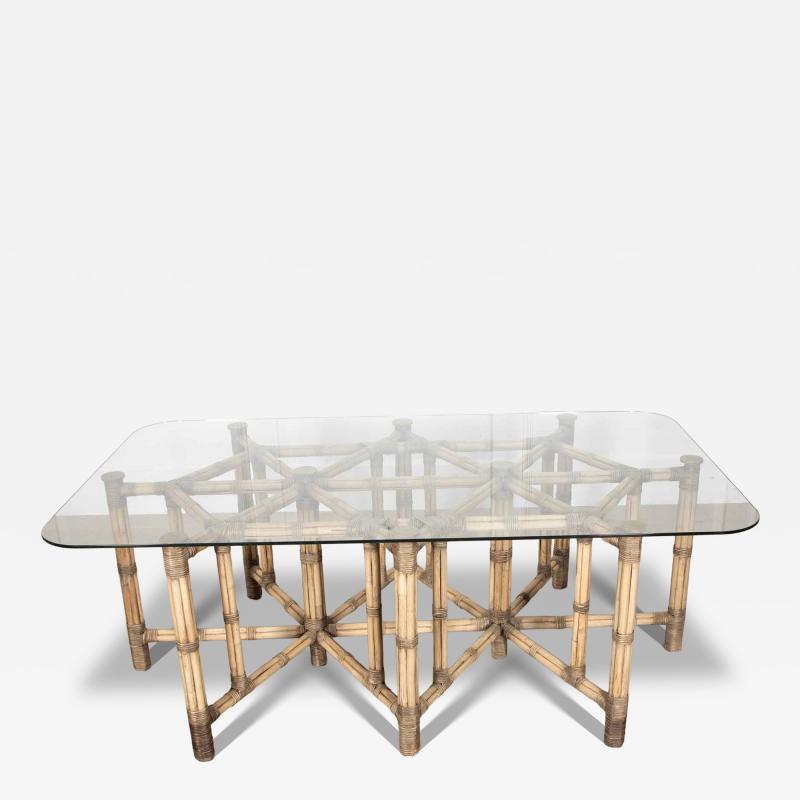 Large 20th Century Bamboo Centre Table