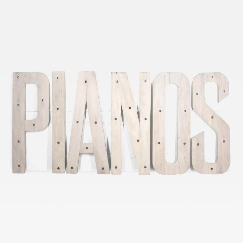 Large 20th Century French PIANOS Pine Letters