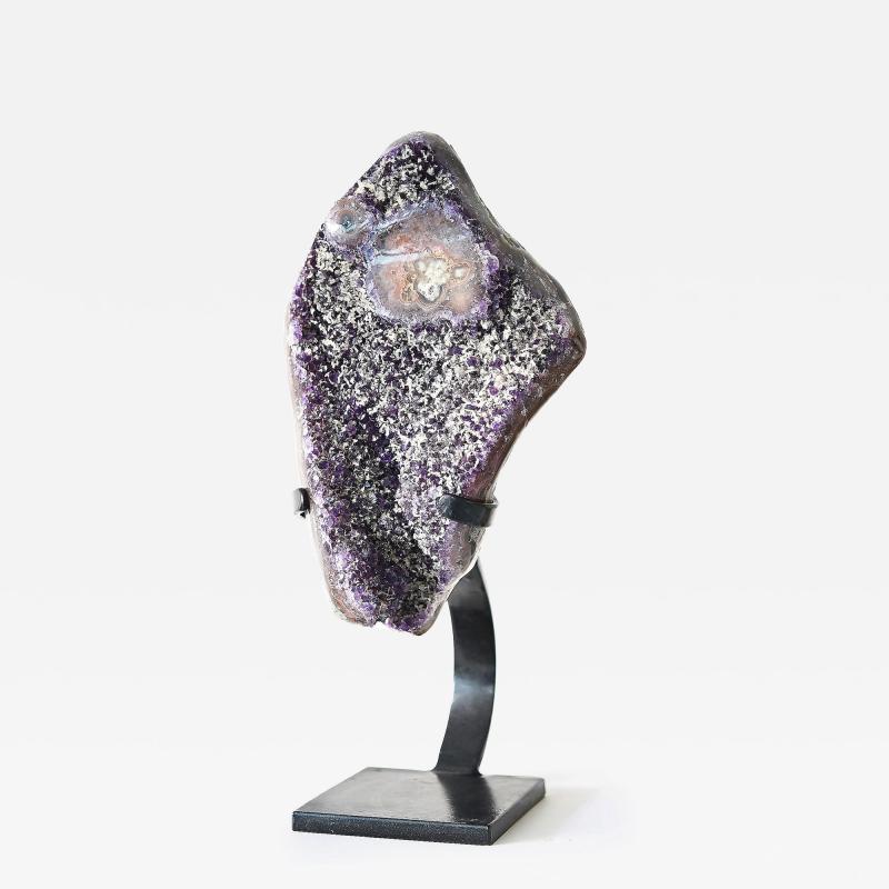 Large Amethyst Geode Natural Specimen 16 LBS on Stand