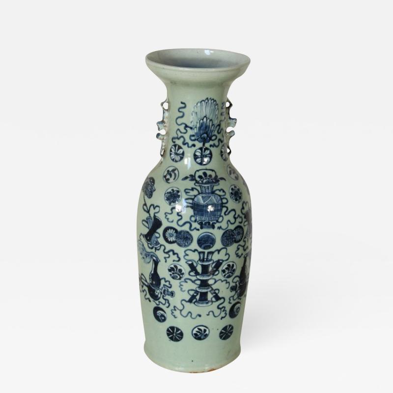 Large Antique Chinese Blue and White Vase 19th Century