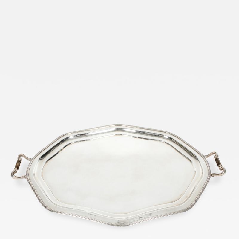 Large Antique English Plate Barware Serving Tray
