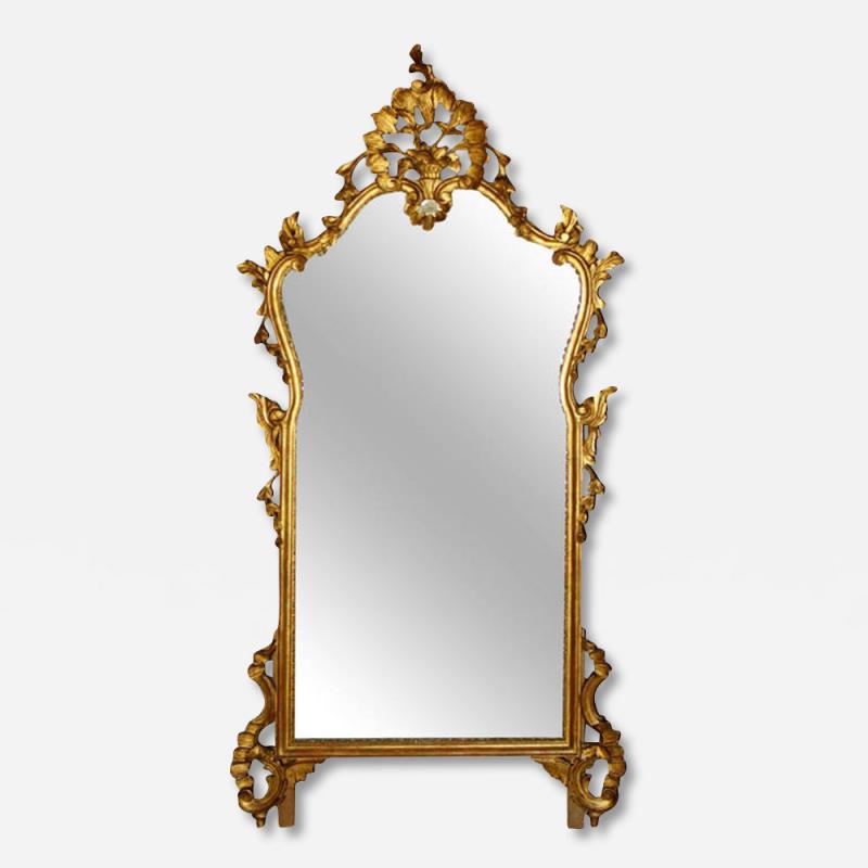 Large Antique French Carved Gilt Wood Mirror