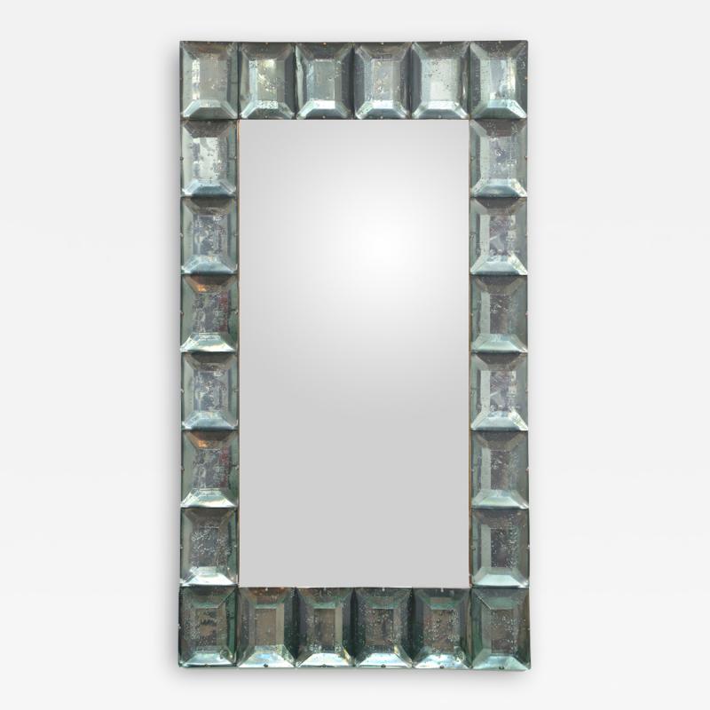 Large Aqua Green Murano Glass Mirror