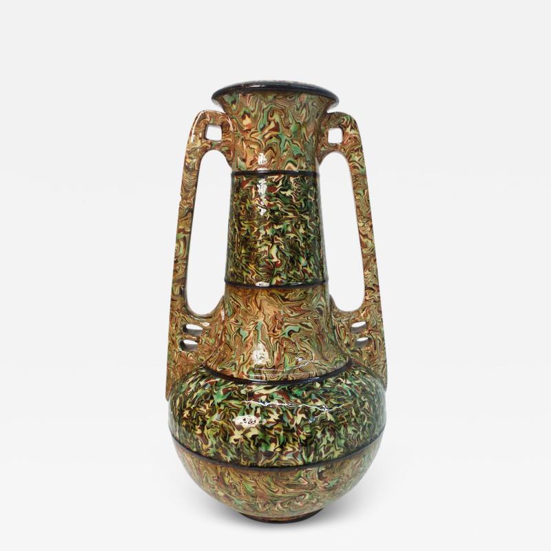 Large Art Nouveau Mixed Earth Vase