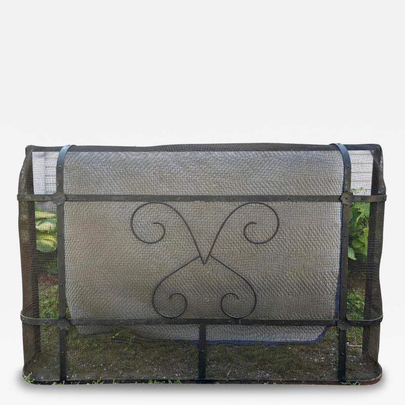 Large Arts And Crafts Wrought Iron Fireplace Screen