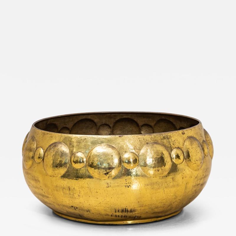 Large Brass Planter Italy Mid 20th Century