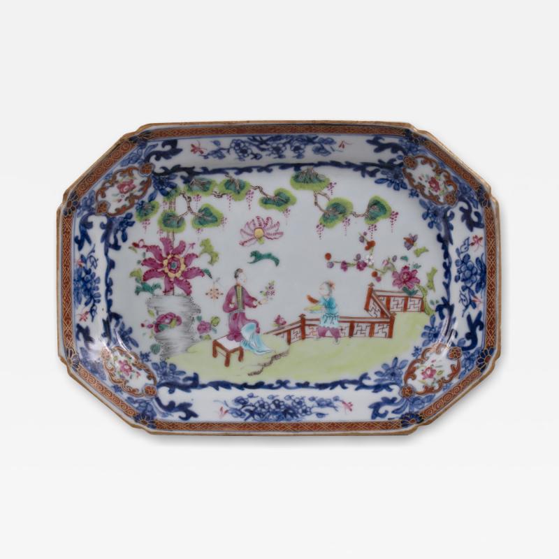Large Chinese Export Platter from the Van Cortlandt Service c 1770