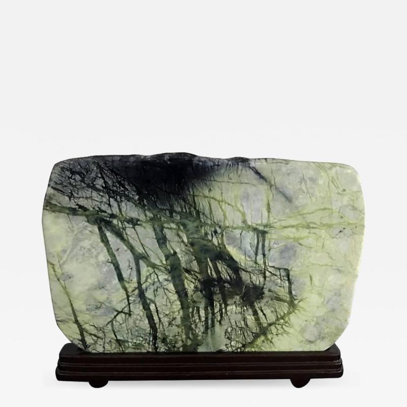 Large Chinese Scholar Greenery Stone on Stand