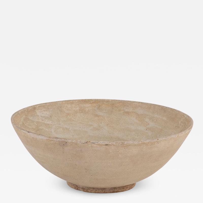 Large Chinese Unglazed Ceramic Bowl