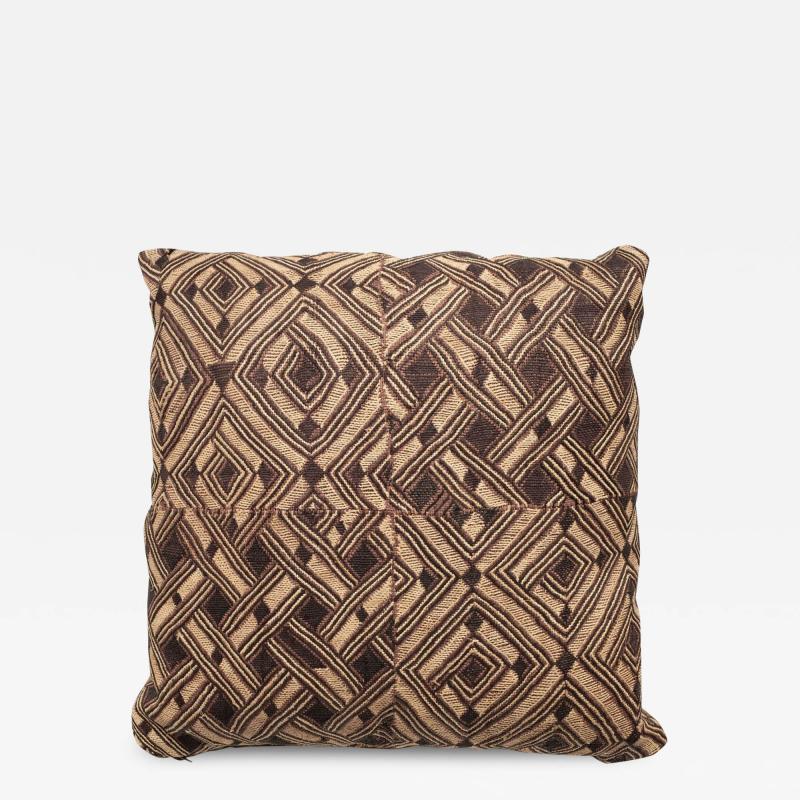 Large Custom Cushion from Vintage African Kuba Cloth