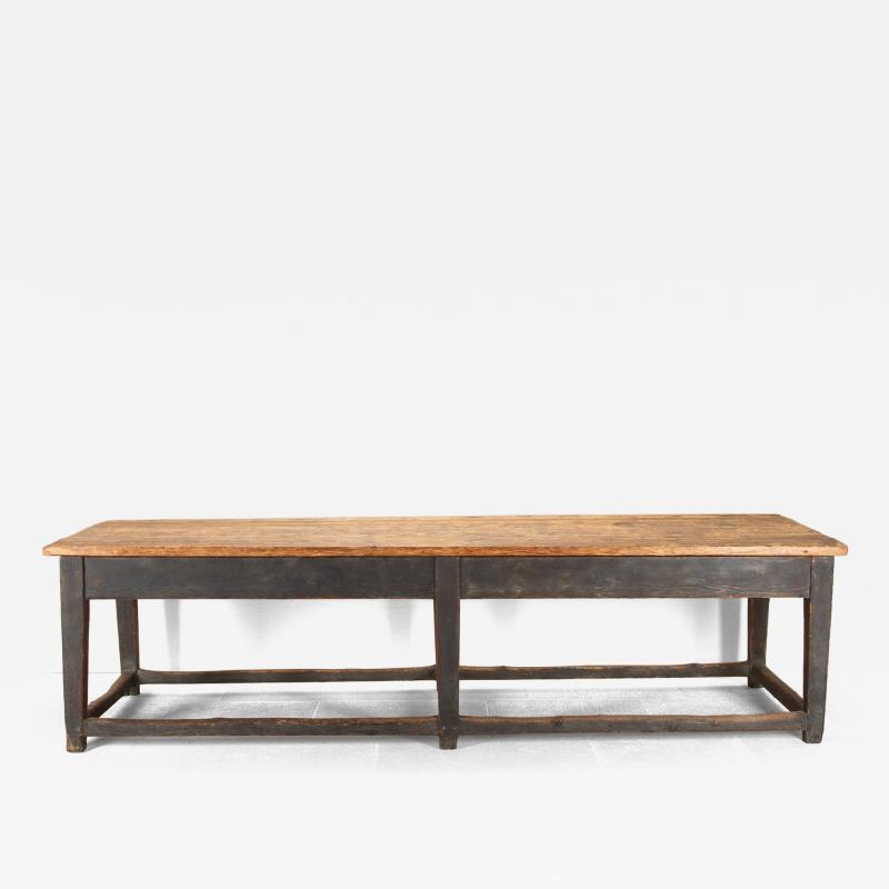 Large Early 20th Century English Farmhouse Pine Kitchen Table