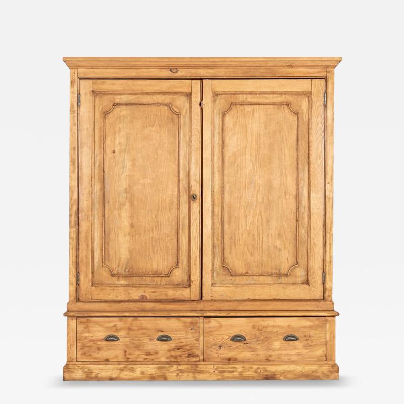 Large English 19thC Pine Housekeepers Cupboard