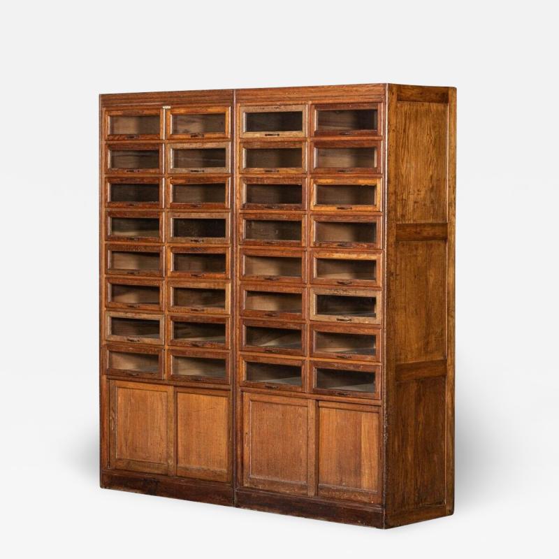 Large English Oak Haberdashery Cabinet