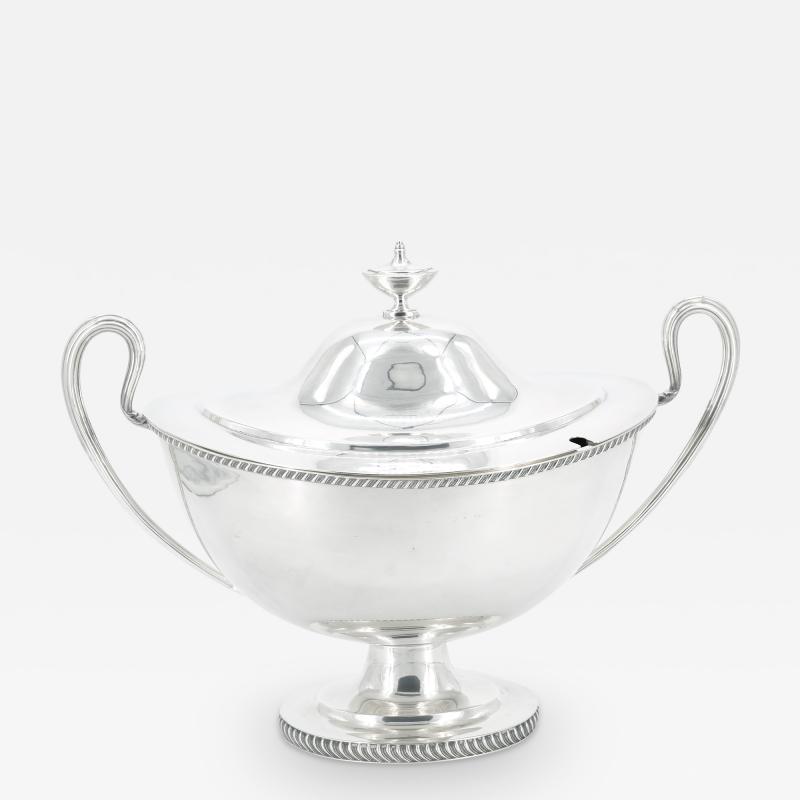 Large English Silver Plate Tableware Covered Tureen