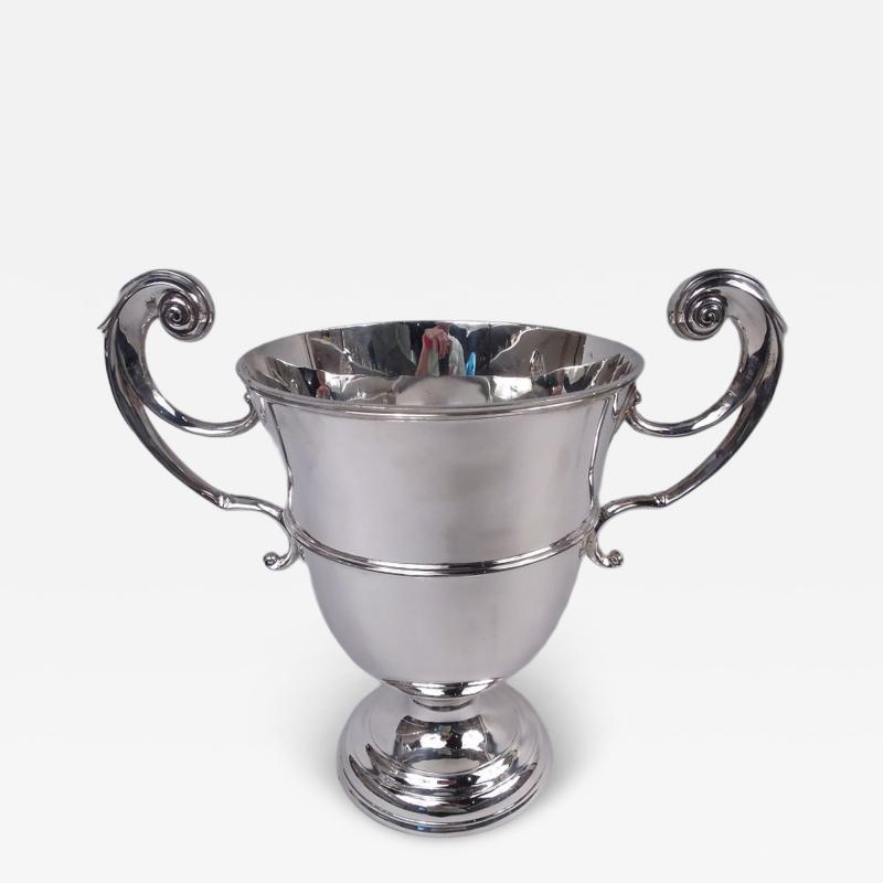 Large English Victorian Neoclassical Sterling Silver Trophy Cup 1897