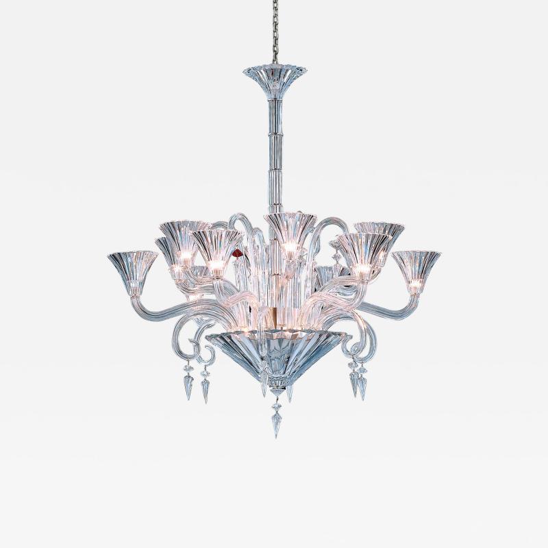 Large Exquisite French Baccarat Crystal Mille Nuits Twelve Light Chandelier