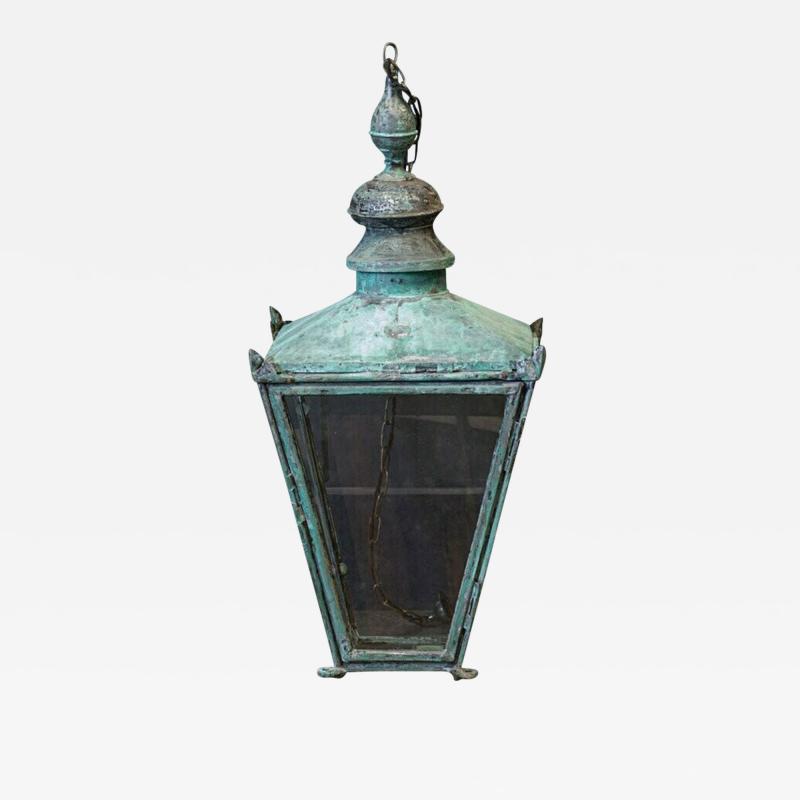 Large Foster Pullen Verdigris Copper Lantern
