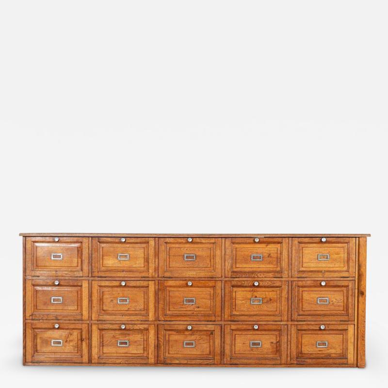 Large French Oak Haberdashery Drawers Cabinet Console