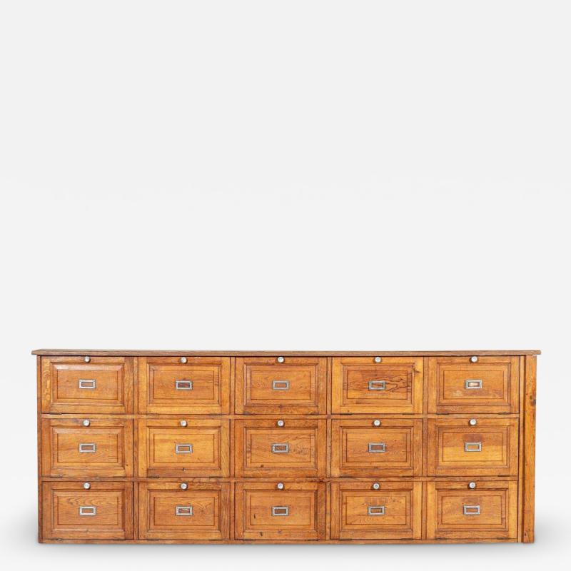 Large French Oak Haberdashery Drawers Cabinet Console