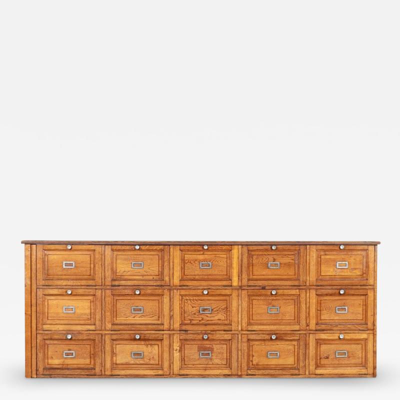 Large French Oak Haberdashery Drawers Cabinet Console