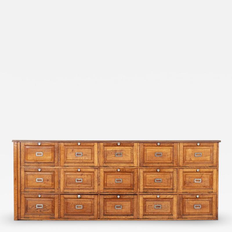 Large French Oak Haberdashery Drawers Cabinet Console