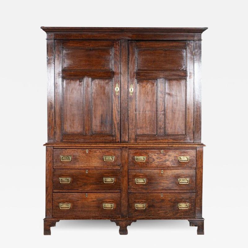 Large Georgian English Oak Housekeepers Cupboard