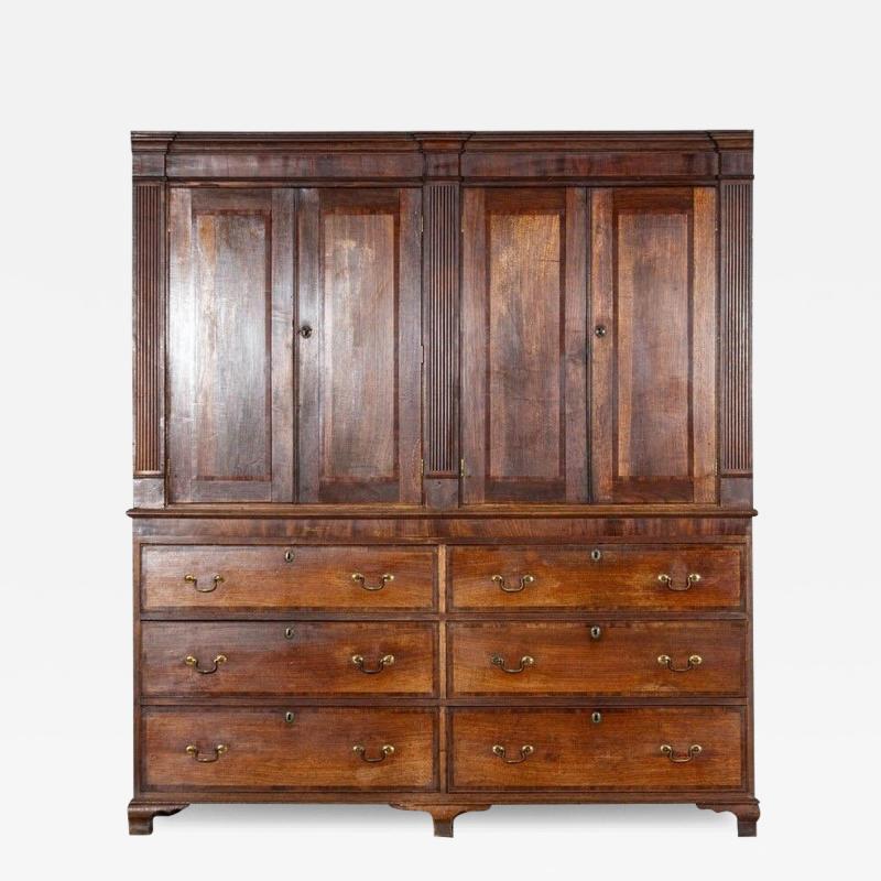 Large Georgian English Oak Housekeepers Cupboard