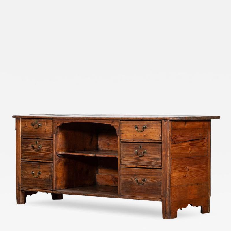 Large Georgian English Pine Dresser Base