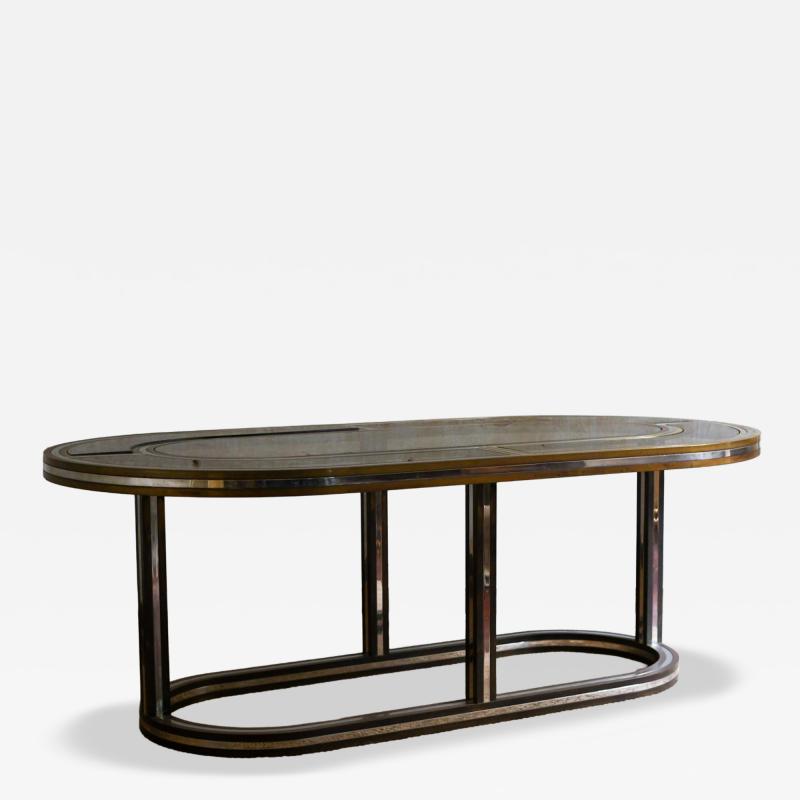 Large Glass and Brass Table