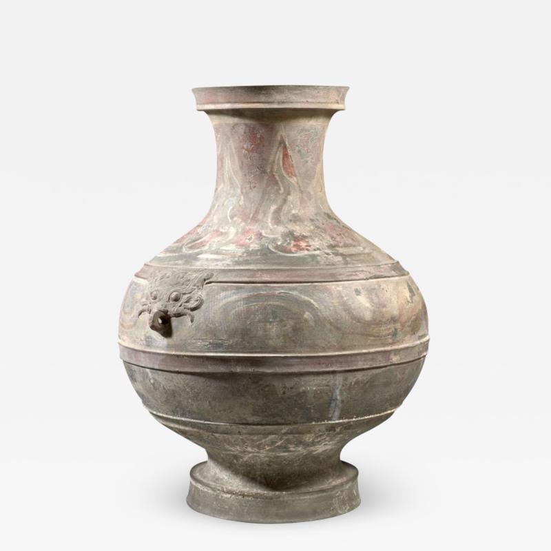 Large Han Dynasty Painted Jar