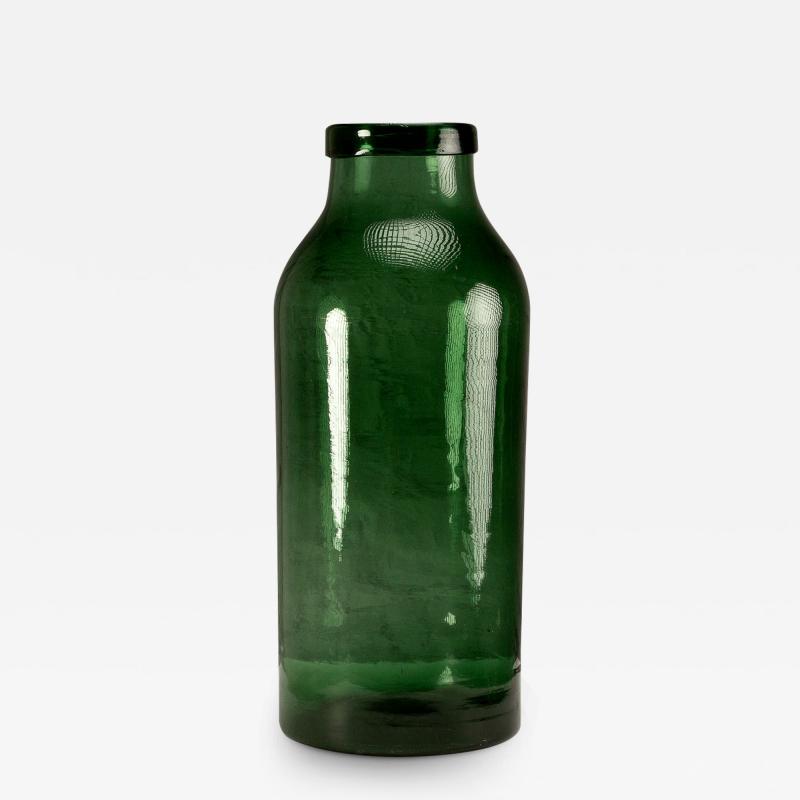 Large Hand Blown Antique Glass Pickling Jar Denmark 19th Century