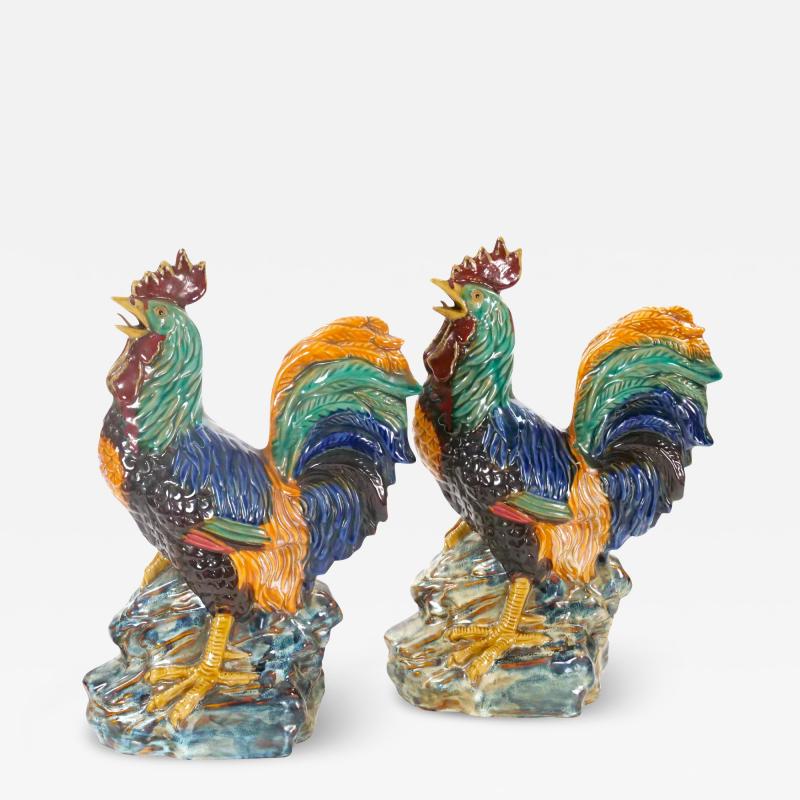 Large Hand Painted Decorated English Porcelain Tableware Decorative Rooster