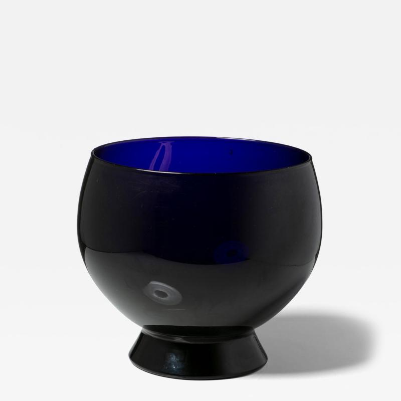 Large Italian 30s Cobalt Glass Centerpiece