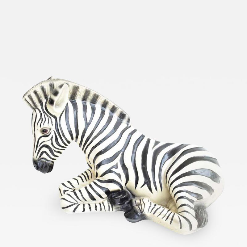 Large Italian Ceramic Zebra