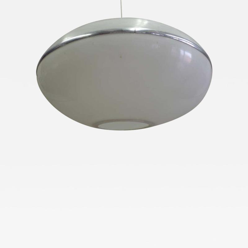 Large Italian Mid Century Modern Saucer Disc Form Chandelier Pendant 1970