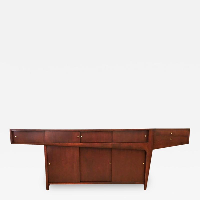 Large Italian Mid Century Rosewood Credenza