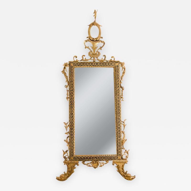 Large Italian Neoclassical Giltwood Mirror Probably Naples