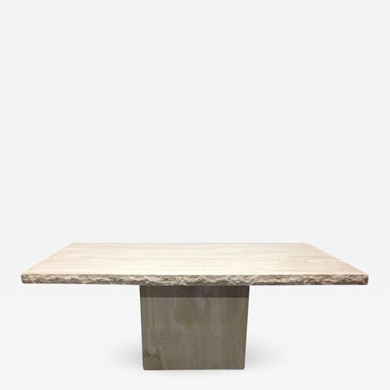 Large Italian Travertine Table