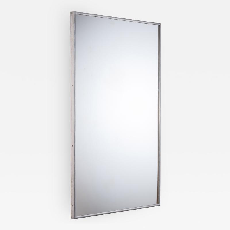 Large Italian Wall mirror with elegant nickel frame