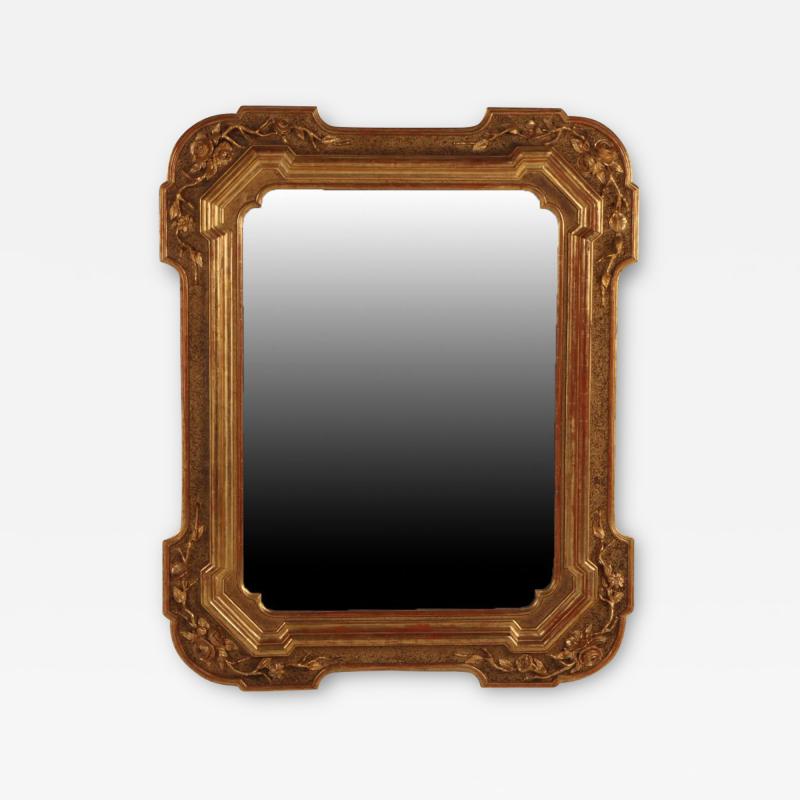 Large Italian giltwood and gesso mirror 19th century 