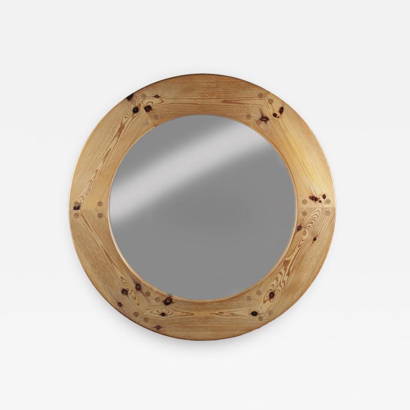 Large Mid Century Mirror in Pine Sweden