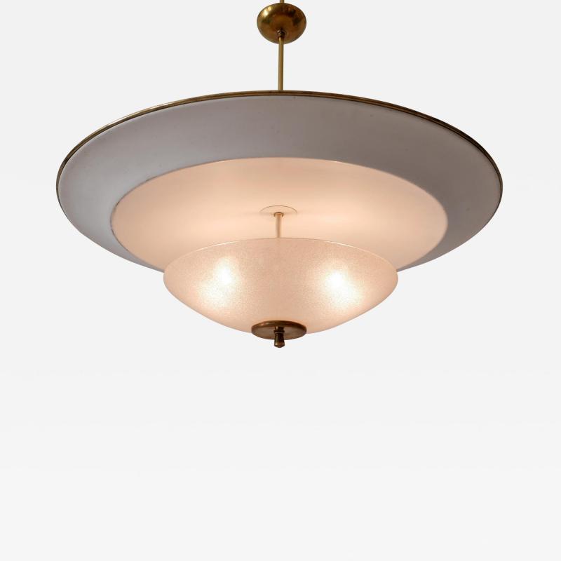 Large Mid Century Modern Ufo Ceiling Light or Pendant Lamp Germany 1950s 2