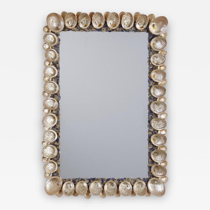 Large Mirror with Abalone Shells